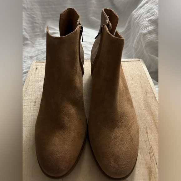 FRYE AND CO. Brown Leather Suede Side Zip Glitter Booties Boots Women's Sz 11 M - Picture 2 of 8